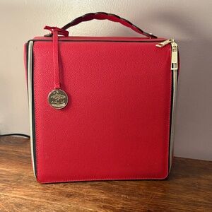 Estee Lauder Red Train Case Makeup/Cosmetic/Travel Bag